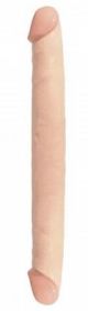 Basix Rubber Works 12 Inches Double Dong Beige
