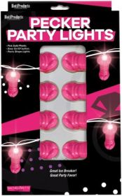 Light Up Pink Pecker String Party Lights