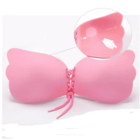 Large Size Strapless Bra Adhesive Sticky Push Up Bras For Women Rabbit Brassiere Lingerie Invisible Women Hot (Option: Pink-D)