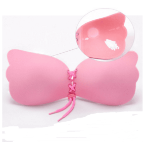 Large Size Strapless Bra Adhesive Sticky Push Up Bras For Women Rabbit Brassiere Lingerie Invisible Women Hot (Option: Pink-A)