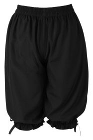 Black Crepe Long Bloomers (size: Regular)