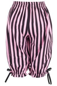 Black/Pink Striped Crepe Long Bloomers (size: Regular)