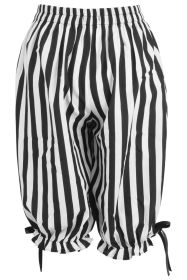 Black/White Striped Crepe Long Bloomers (size: Regular)