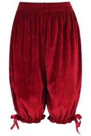 Dark Red Velvet Long Bloomers (size: Regular)