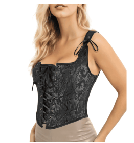 Corset Tops For Women Going Out Fashion Womens Sexy Vintage Overbust Corset Tops (Option: Black-S)