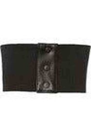 Lavish Black Faux Leather Corset Belt Cincher (size: large)