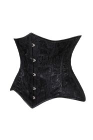 Lavish Black Lace Underbust Corset Waist Cincher Busk Closure (size: medium)