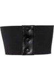 Lavish Black w/Black Lace Overlay Corset Belt Cincher (size: large)