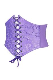 Lavish Lavender Brocade Corset Belt Cincher (size: medium)