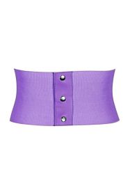 Lavish Lavender Brocade Corset Belt Cincher (size: large)