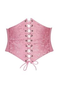 Lavish Lt Pink Brocade Corset Belt Cincher (size: small)