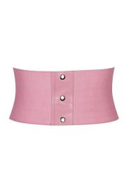 Lavish Lt Pink Brocade Corset Belt Cincher (size: large)