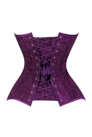 Lavish Magenta Lace Overbust Corset Sweetheart Neckline Busk Closure (size: 4X)