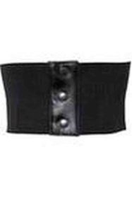 Lavish Red w/Black Lace Overlay Corset Belt Cincher (size: large)