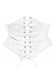 Lavish White Lace Corset Belt Cincher (size: medium)
