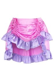 Pink/Purple Satin Ruched Bustle Skirt (size: Regular)