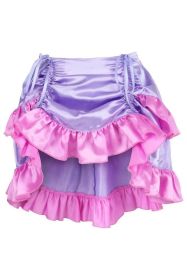 Purple/Pink Satin Ruched Bustle Skirt (size: Regular)