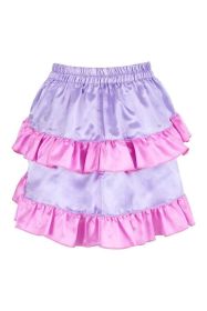 Purple/Pink Satin Ruched Bustle Skirt (size: Queen)