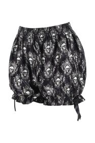 Skull Print Crepe Bloomers (size: Queen)