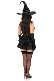 Top Drawer 4 PC Premium Black Sequin Witch Corset Costume (size: small)